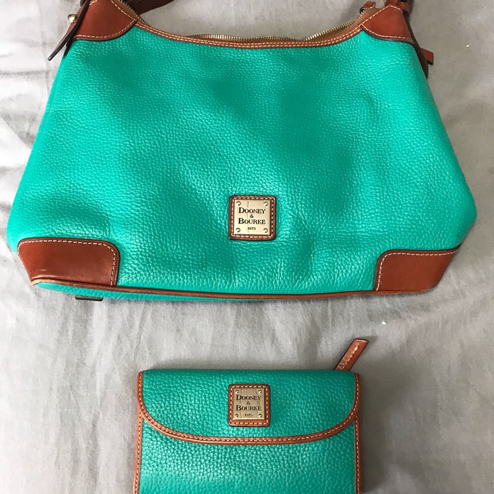 Teal Dooney and Bourke purse & walket